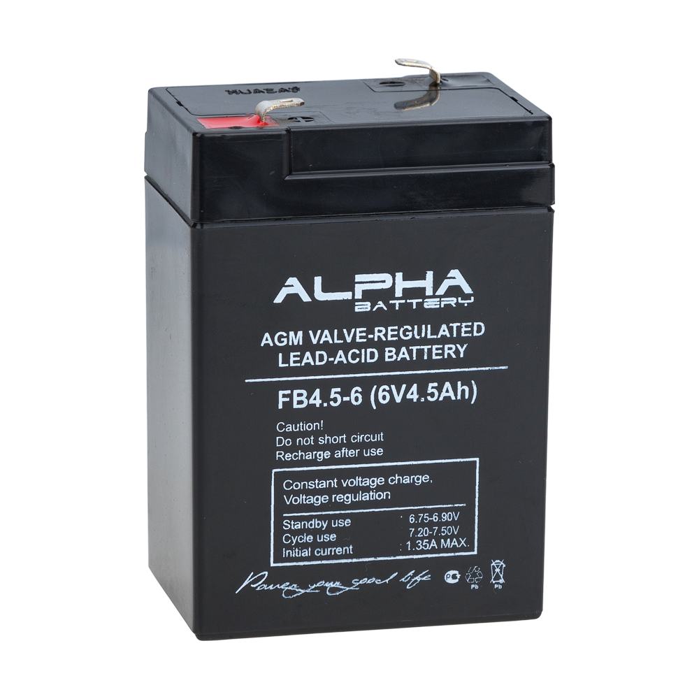 фото Аккумулятор для ибп alfa battery fb 6 v 6-4.5 (6в 4.5 ач / 6v 4.5 ah)
