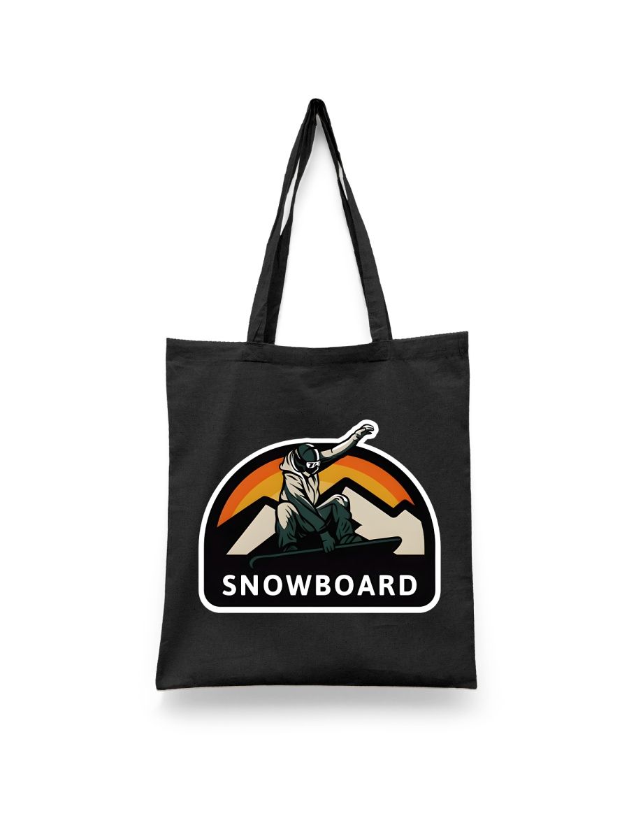 

Шоппер унисекс Каждому Своё Сноуборд/Snowboarding SPSB6, черный, Сноуборд/Snowboarding SPSB6