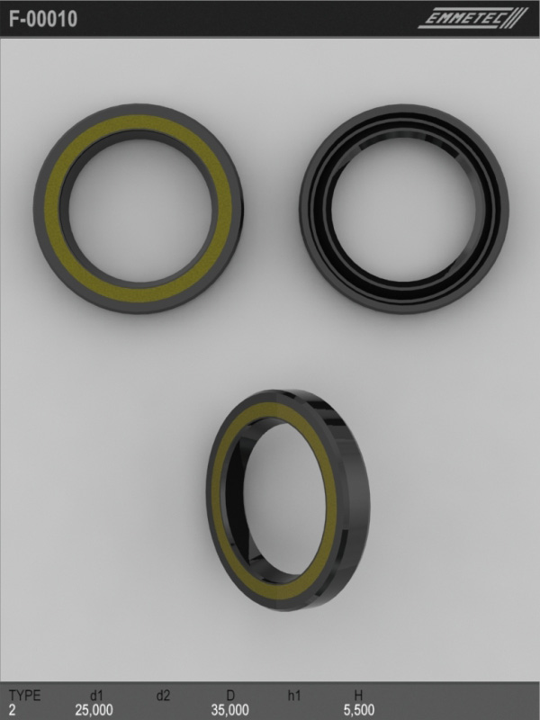 

Сальник рулевой рейки EMMETEC 25x35x5.5 (2) F-00010, F-00010, F00010