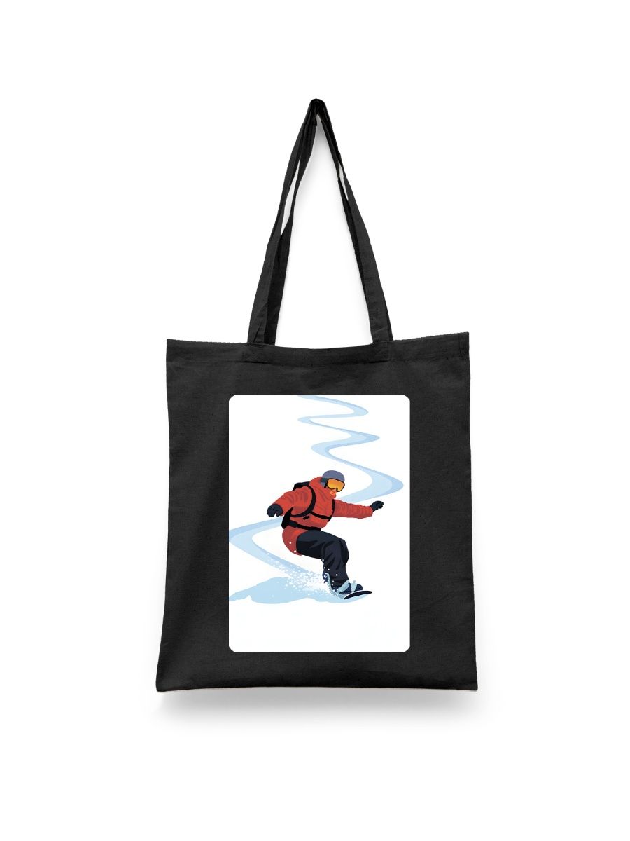 

Шоппер унисекс Каждому Своё Сноуборд/Snowboarding SPSB10, черный, Сноуборд/Snowboarding SPSB10