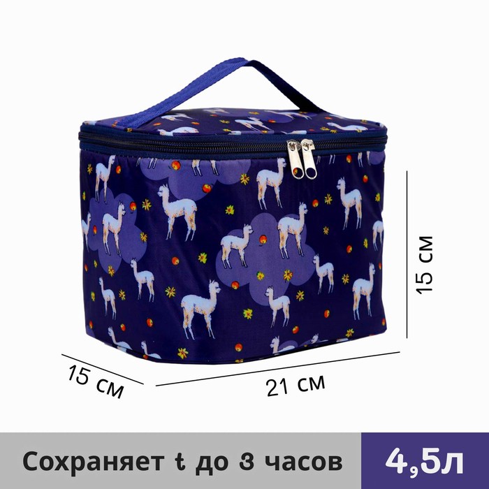 

Сумка-термо, отдел на молнии, цвет синий