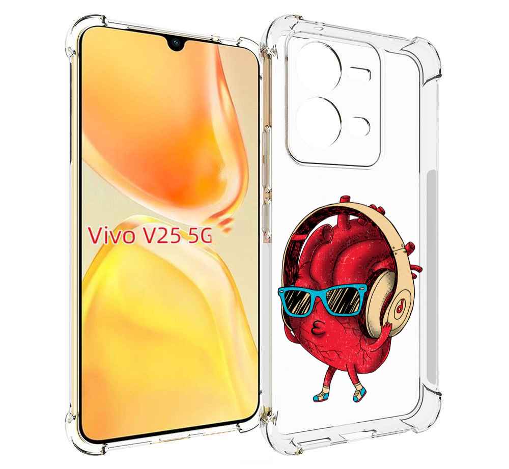 

Чехол MyPads слушай сердце для Vivo V25 5G / V25e, Прозрачный, Tocco