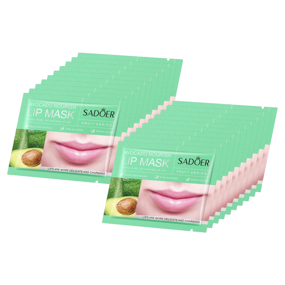 Набор Sadoer Увлажняющие патчи для губ с экстрактом авокадо 8 г х 20 шт