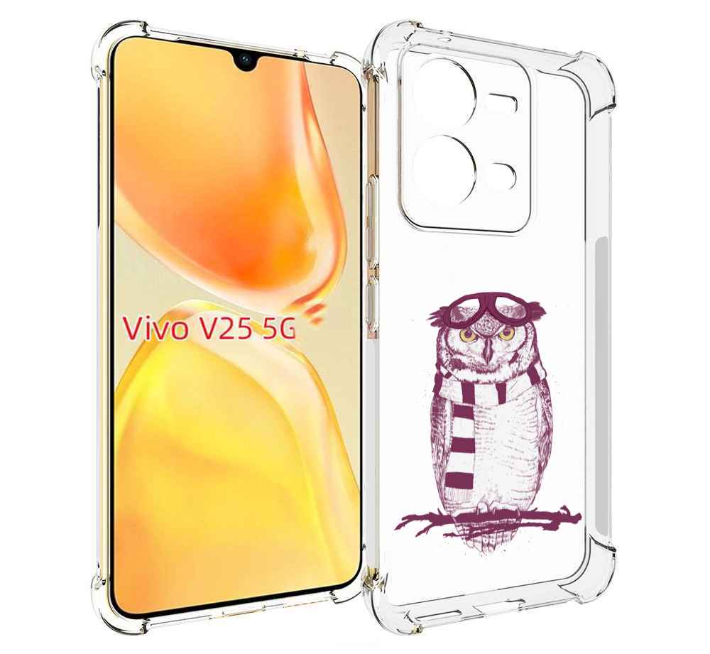 

Чехол MyPads сова-летчик для Vivo V25 5G / V25e, Прозрачный, Tocco