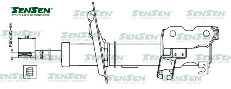 

SENSEN Аморт. перед. газ левый Nissan Teana/Cefiro -F 03-