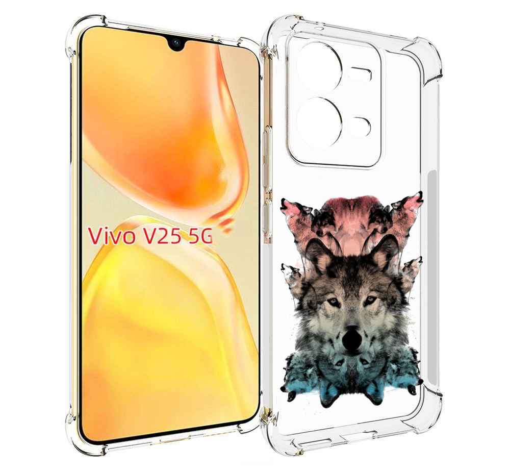 

Чехол MyPads стая для Vivo V25 5G / V25e, Прозрачный, Tocco