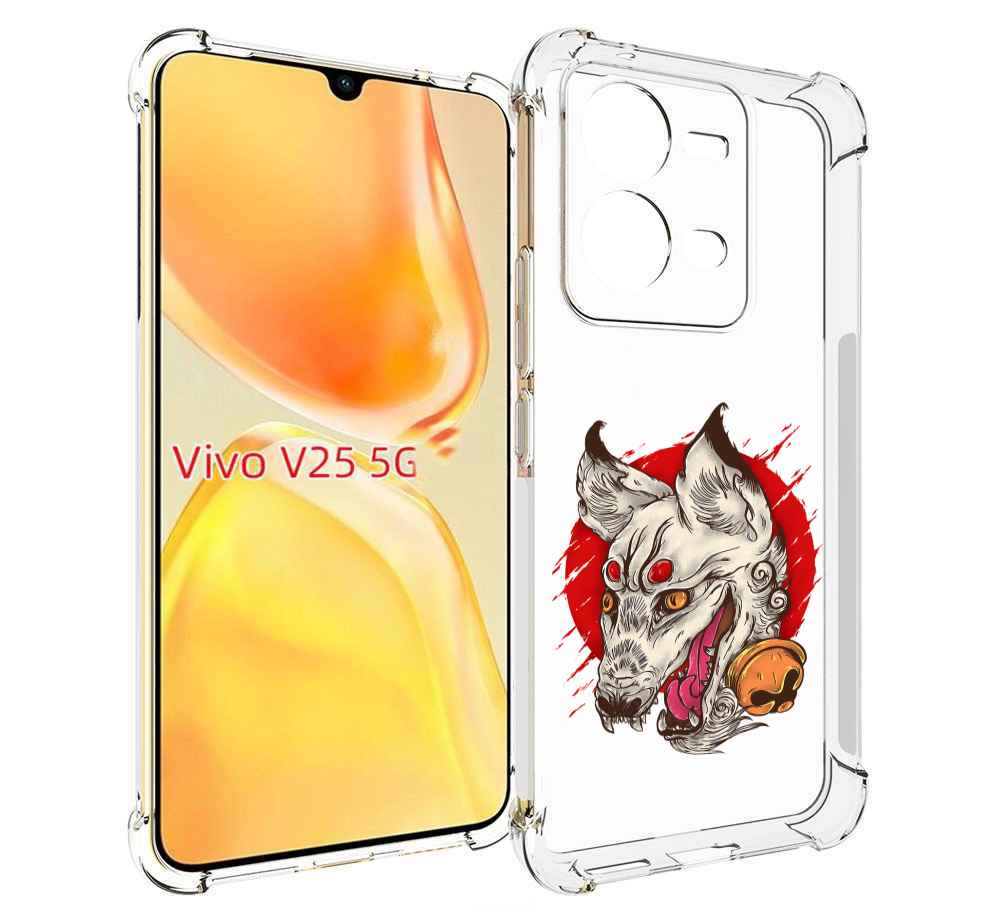 

Чехол MyPads страшная собака для Vivo V25 5G / V25e, Прозрачный, Tocco