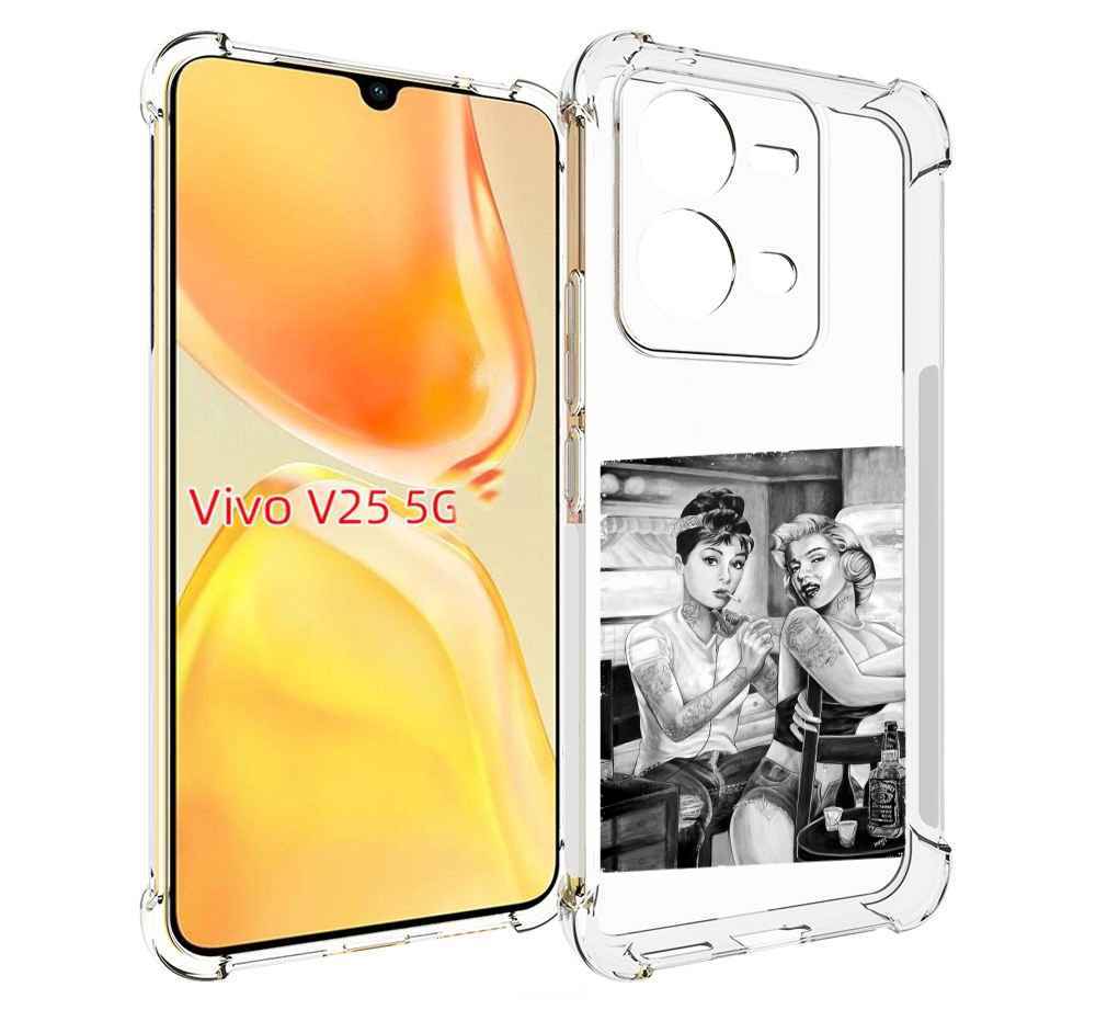 

Чехол MyPads тату мастер для Vivo V25 5G / V25e, Прозрачный, Tocco