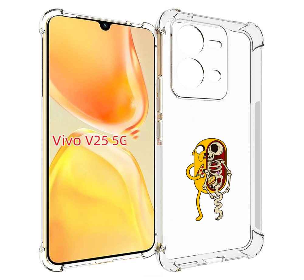 

Чехол MyPads Джейк скелет для Vivo V25 5G / V25e, Прозрачный, Tocco