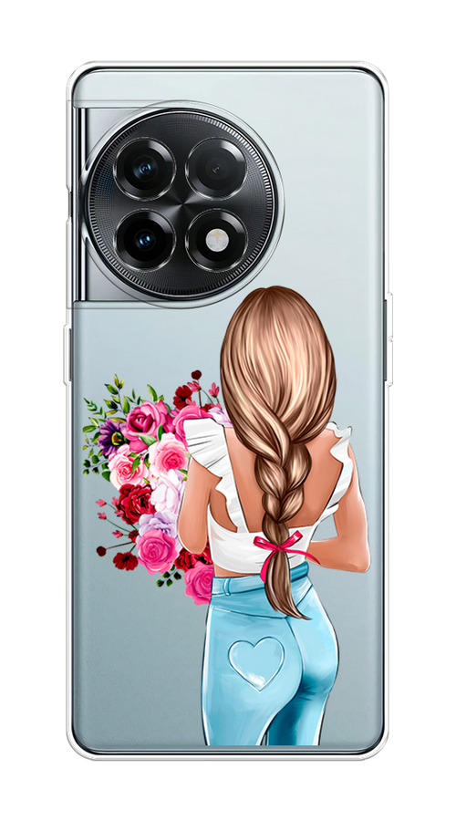 

Чехол на OnePlus 11R "Девушка с цветами", Коричневый;розовый;бирюзовый, 154150-1
