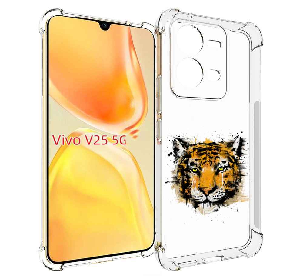 

Чехол MyPads тигруля для Vivo V25 5G / V25e, Прозрачный, Tocco