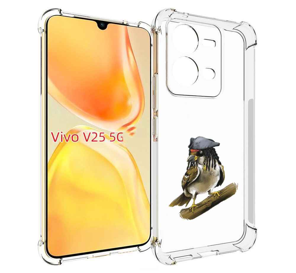 

Чехол MyPads Джек воробей для Vivo V25 5G / V25e, Прозрачный, Tocco