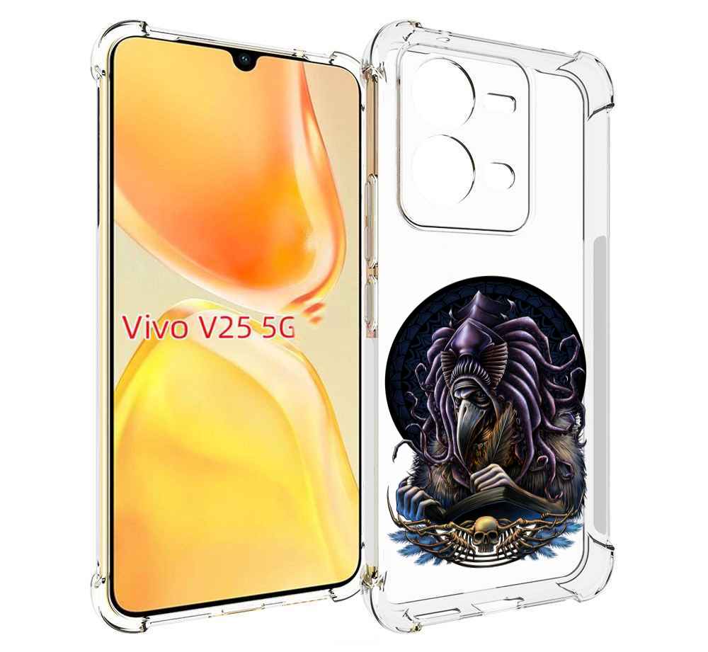 

Чехол MyPads умный ворон для Vivo V25 5G / V25e, Прозрачный, Tocco