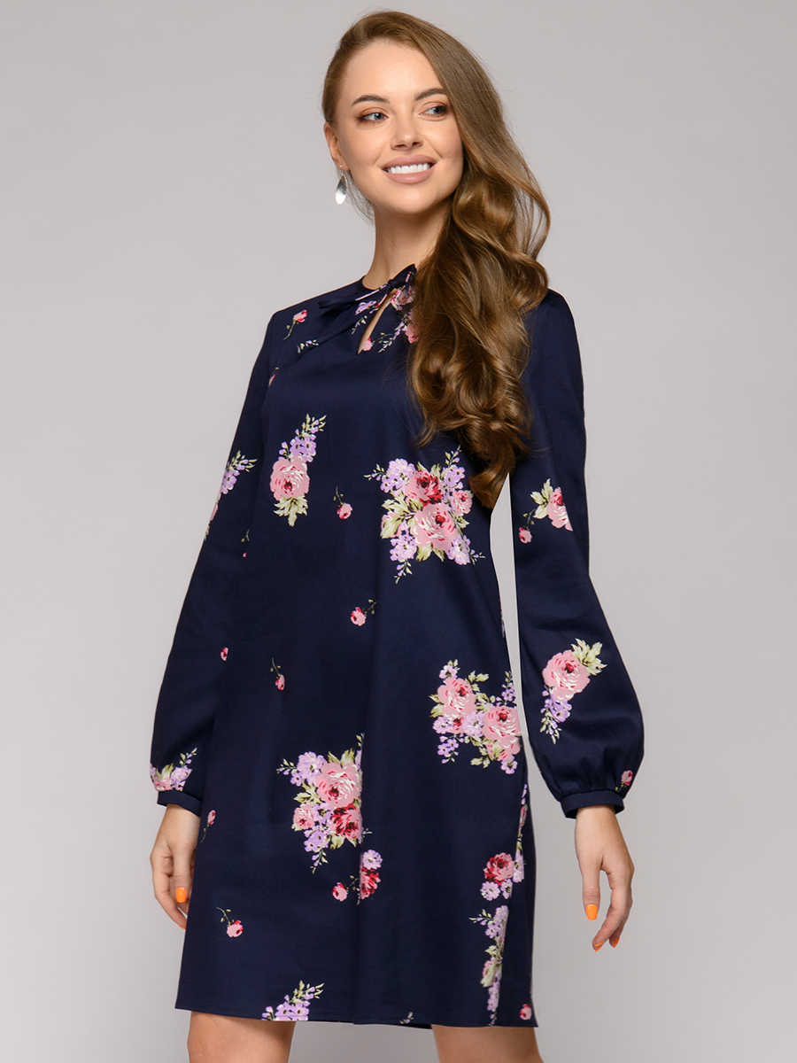 

Платье женское 1001dress 0122001-02086 синее 42, 0122001-02086