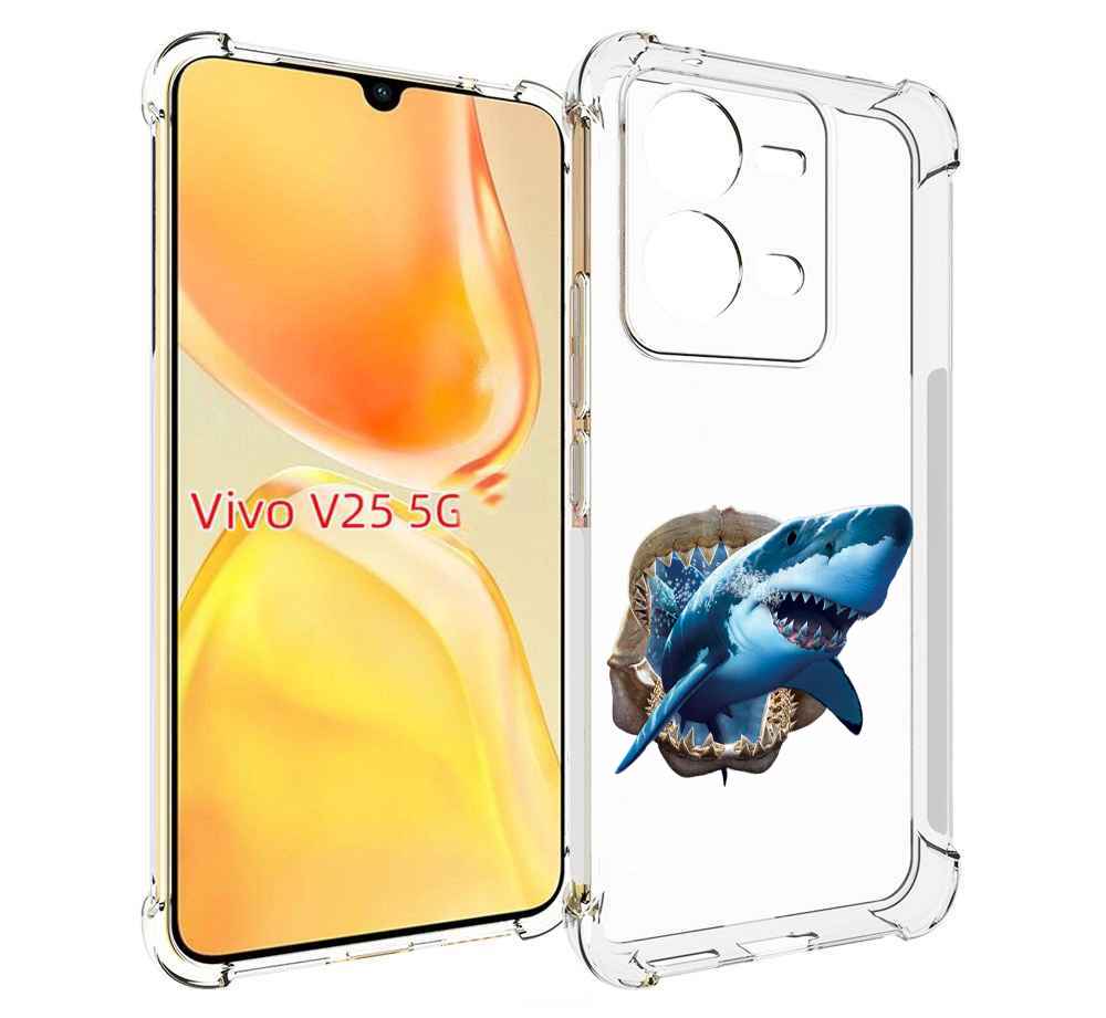 

Чехол MyPads челюсти для Vivo V25 5G / V25e, Прозрачный, Tocco