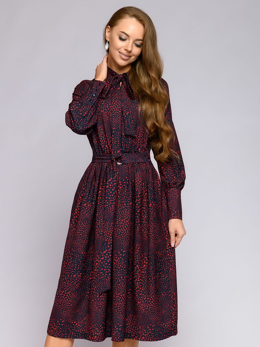 

Платье женское 1001dress 0122001-02087DB синее 46, 0122001-02087DB