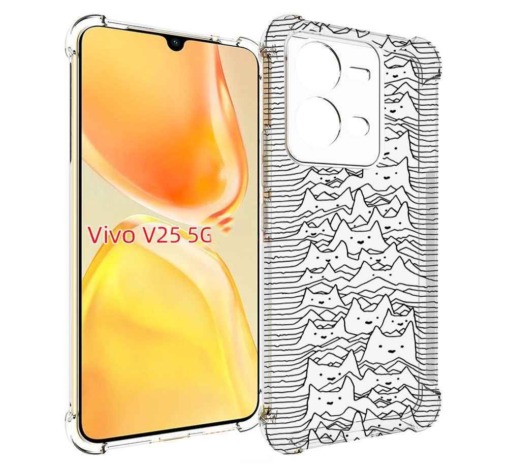 

Чехол MyPads черно белые коты 3D для Vivo V25 5G / V25e, Прозрачный, Tocco