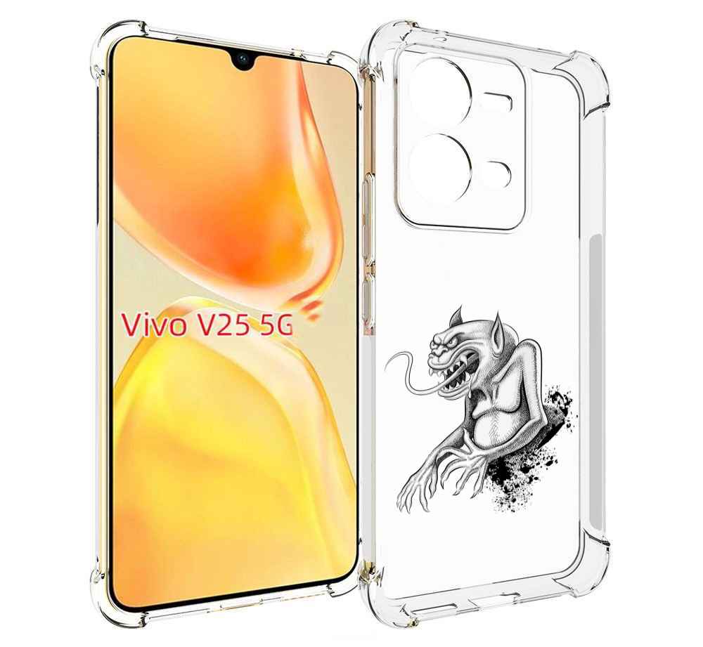 

Чехол MyPads чорт для Vivo V25 5G / V25e, Прозрачный, Tocco