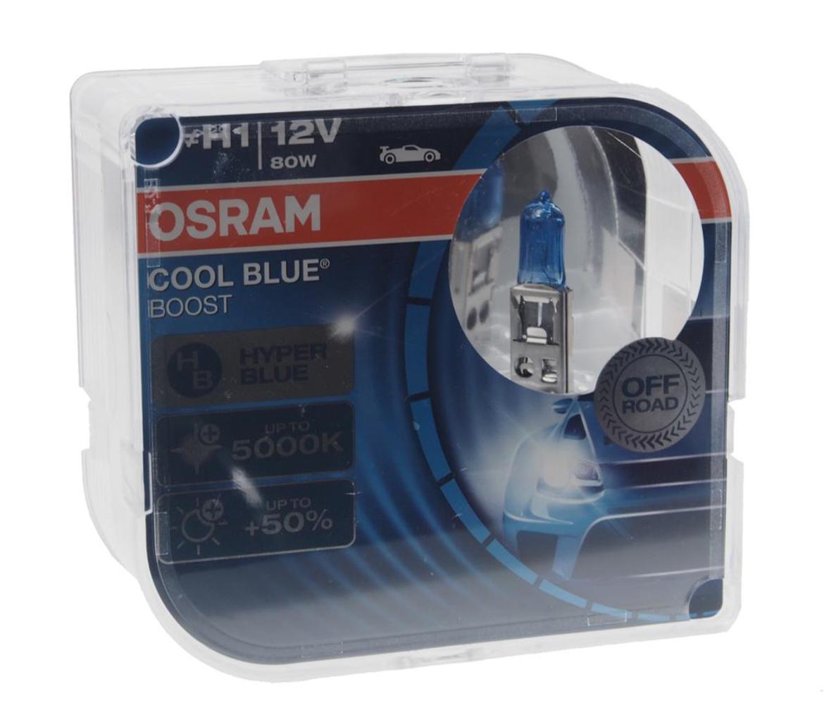 Лампа 12V H1 80W P14.5s бокс (2шт.) Cool Blue Boost OSRAM 62150СBB-HCB