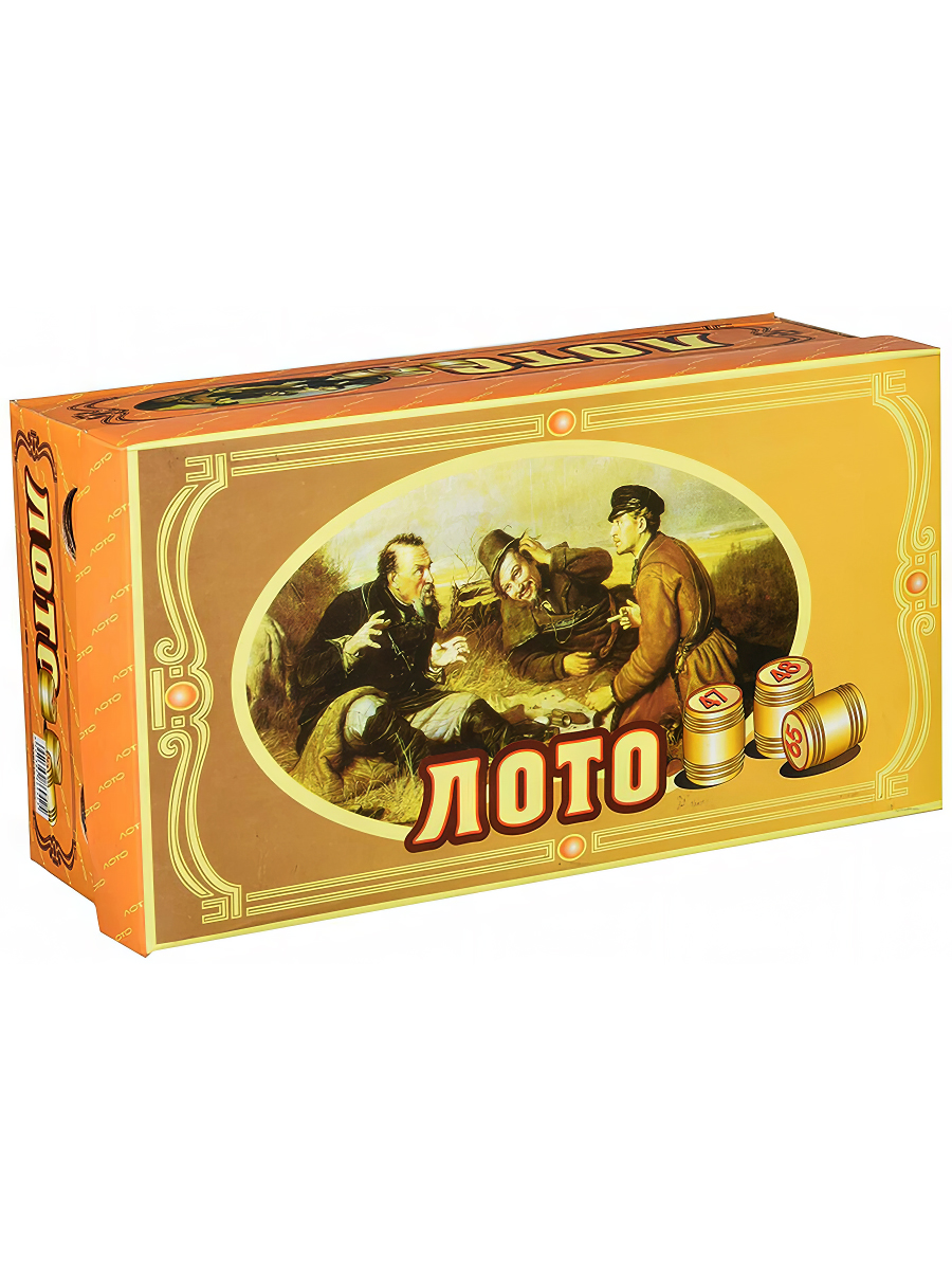 Большая настольная игра «Русское лото» для всей семьи с деревянными бочонками и карточками