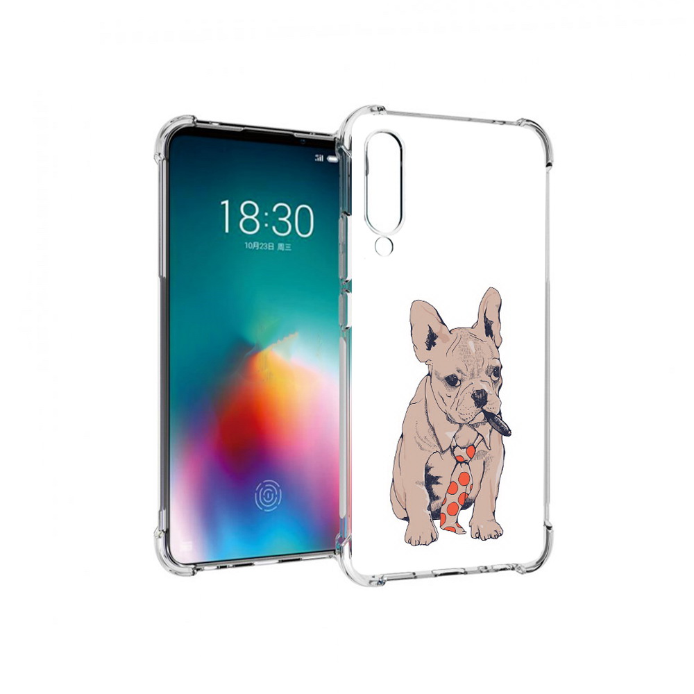 

Чехол MyPads Tocco для Meizu 16T бульдог с сигарой (PT144619.90.250), Прозрачный, Tocco