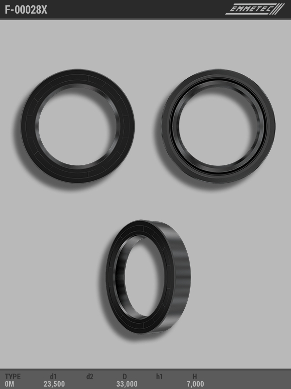 

Сальник рулевой рейки EMMETEC 23.5x33x7 (OM) F-00028X, F-00028X, F00028X