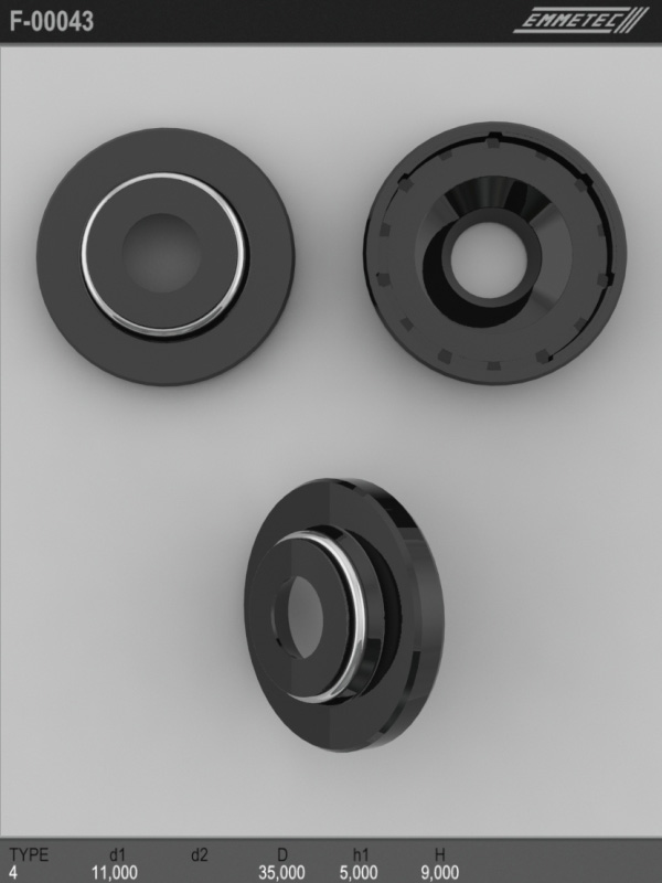 

Сальник рулевой рейки EMMETEC 11x35x5/9 (4) F-00043, F-00043, F00043