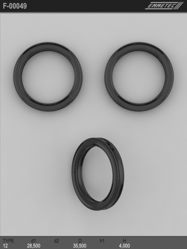 

Сальник рулевой рейки EMMETEC 28.5x35.5x4 (12) F-00049, F-00049, F00049