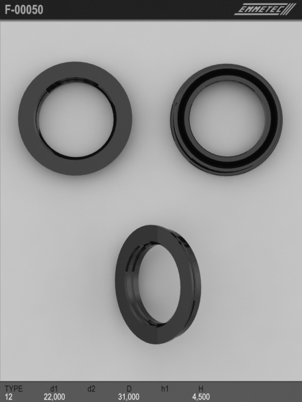 

Сальник рулевой рейки EMMETEC 22x31x4.5 (12) F-00050, F-00050, F00050