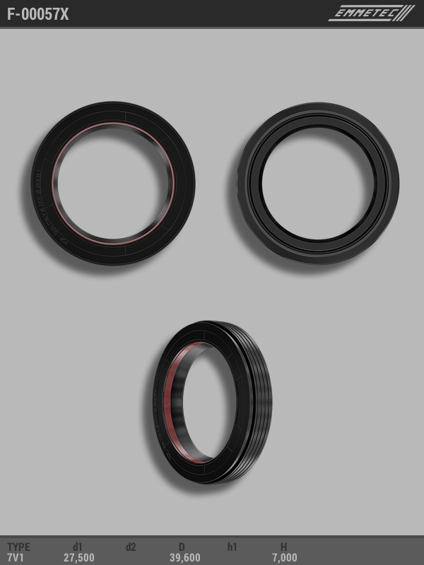 

Сальник рулевой рейки EMMETEC 27.5x39.6x7 (7V1) F-00057X, F-00057X, F00057X
