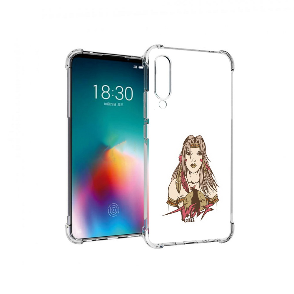 

Чехол MyPads Tocco для Meizu 16T девушка волк (PT144619.90.306), Прозрачный, Tocco