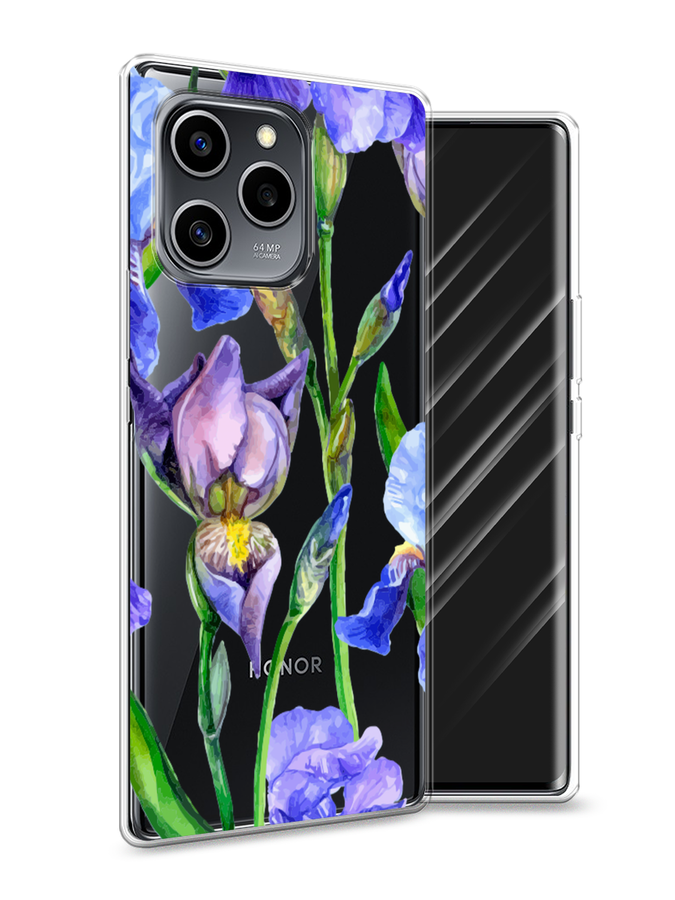 

Чехол Awog на Honor 60 SE "Синие ирисы", Разноцветный, 6108050-8