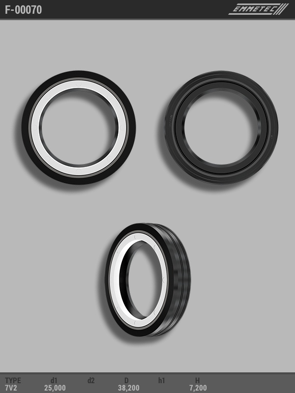 

Сальник рулевой рейки EMMETEC 25x38.2x7.2 (7V2) F-00070, F-00070, F00070