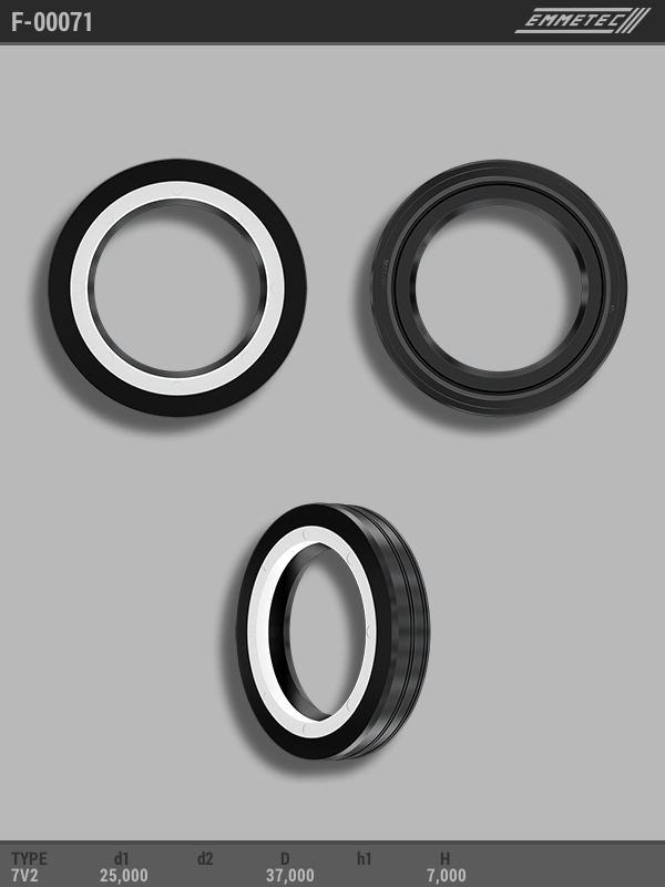 

Сальник рулевой рейки EMMETEC 25x37x7 (7V2) F-00071, F-00071, F00071