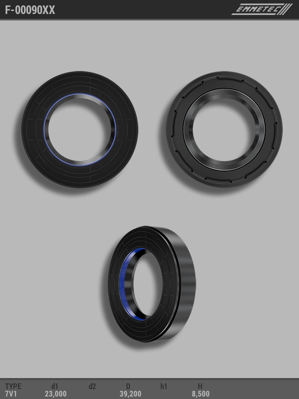 

Сальник рулевой рейки EMMETEC 23x39.2x8.5 (7V1) F-00090XX, F-00090XX, F00090XX