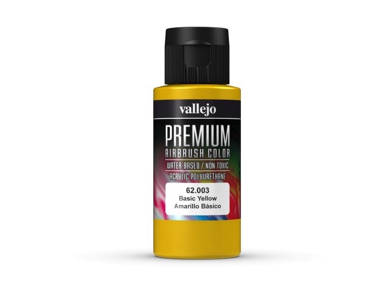 

Краска акрил-уретановая Vallejo Premium Color Желтый основной/Basic Yellow 62003