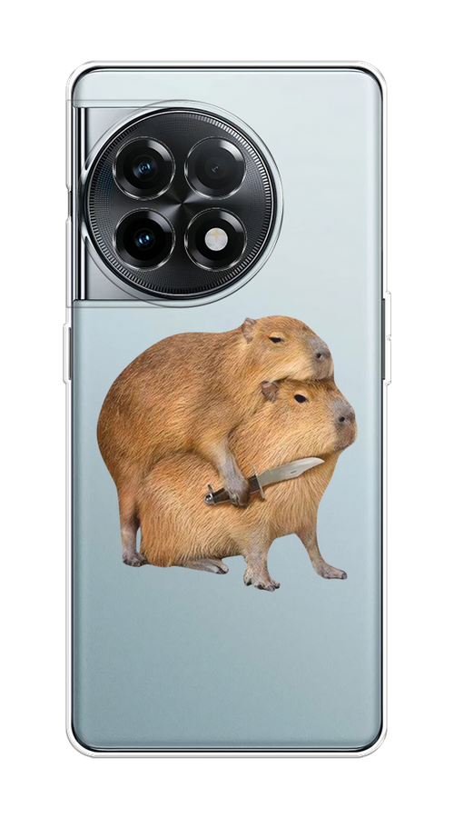 

Чехол на OnePlus 11R "Капибара с ножом", Бежевый, 154150-1