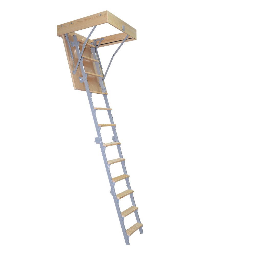 фото Чердачная лестница комбинированная лесенка чл-18 70х80х265 см