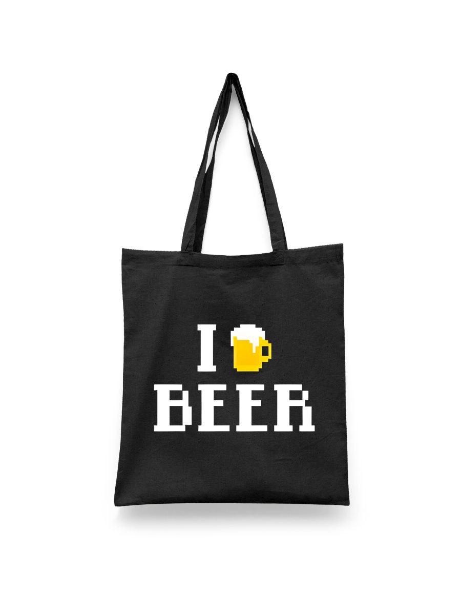 

Шоппер унисекс Каждому Своё Пиво/Beer/I Love beer TRBR2, черный, Пиво/Beer/I Love beer TRBR2