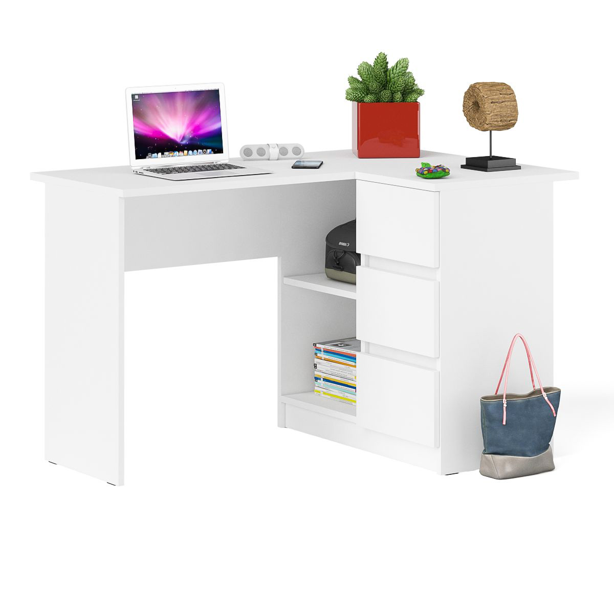 

Угловой компьютерный стол СВК Мори МС-16 правый белый, 124,4х84,9х76,6 см, МС-16 П-БЛ