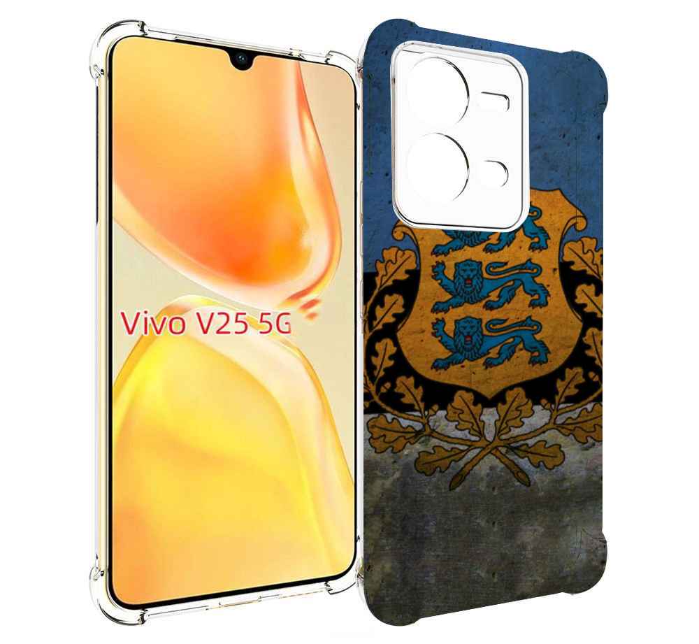 

Чехол MyPads герб флаг эстонии для Vivo V25 5G / V25e, Прозрачный, Tocco
