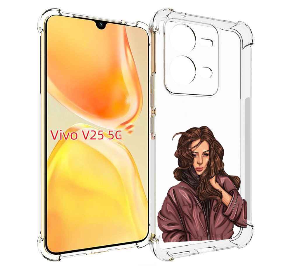 

Чехол MyPads Арт рисунок девушки для Vivo V25 5G / V25e, Прозрачный, Tocco