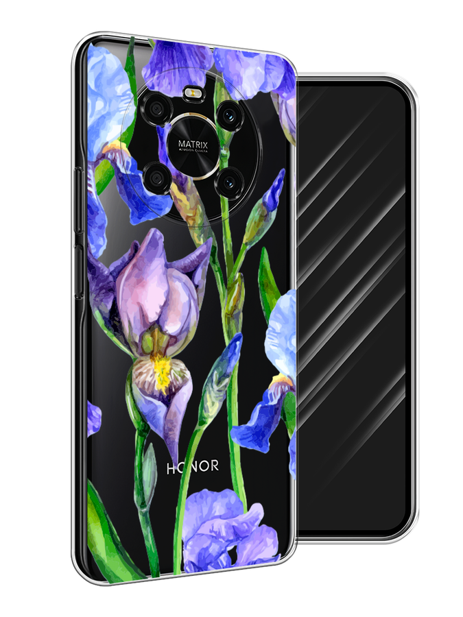 

Чехол Awog на Honor X9 4G/Magic4 Lite 4G "Синие ирисы", Разноцветный, 6108150-8