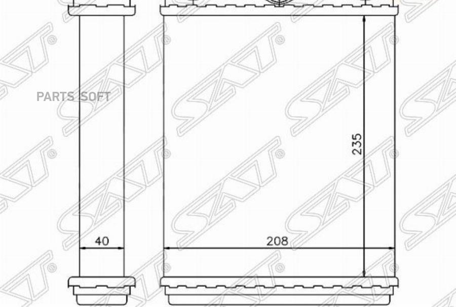 

SAT Радиатор отопителя салона MERCEDES E-CLASS W124 84-95