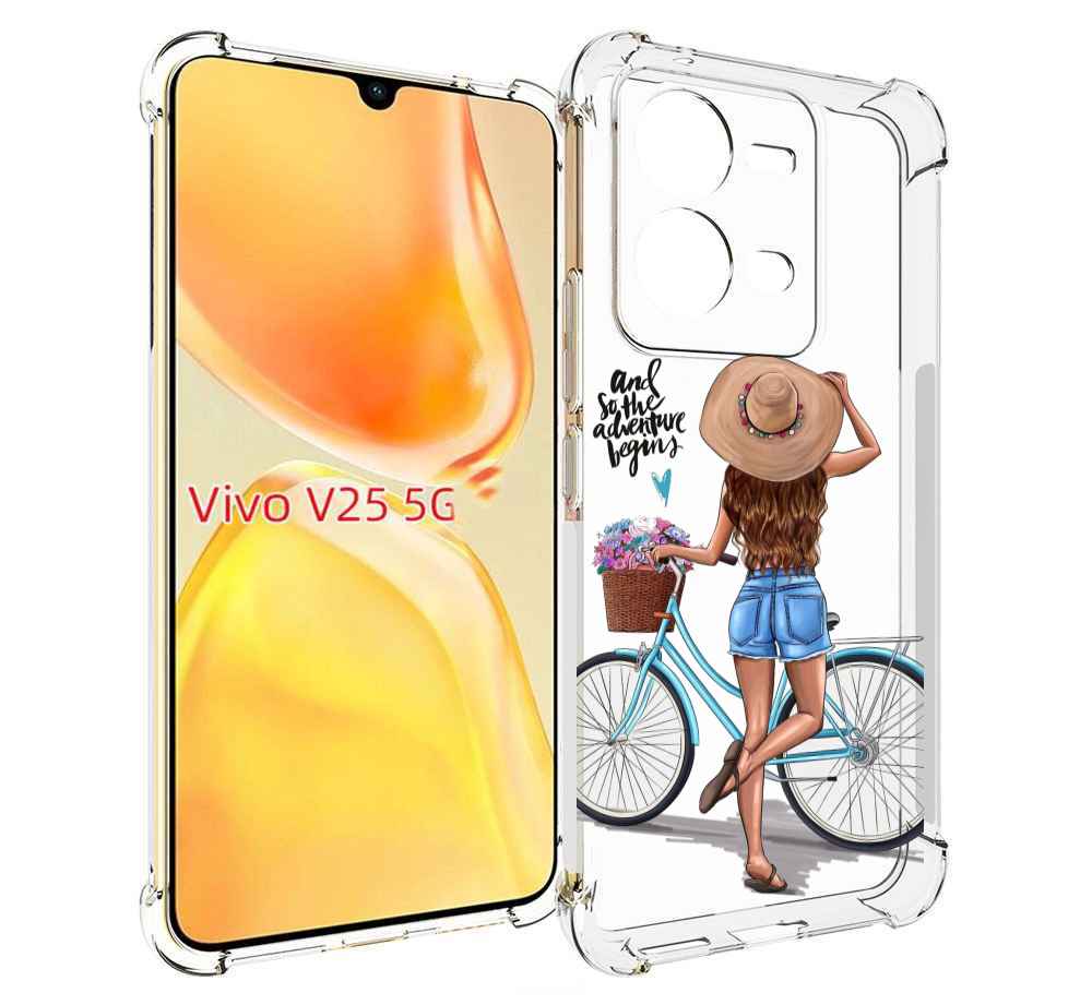 

Чехол MyPads Adventure женский для Vivo V25 5G / V25e, Прозрачный, Tocco
