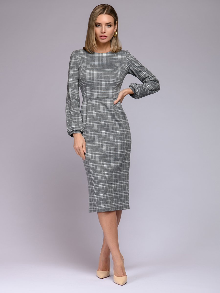 

Платье женское 1001dress 0122001-02205GP серое 46, 0122001-02205