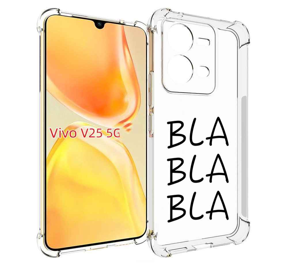 

Чехол MyPads Bla-Bla для Vivo V25 5G / V25e, Прозрачный, Tocco