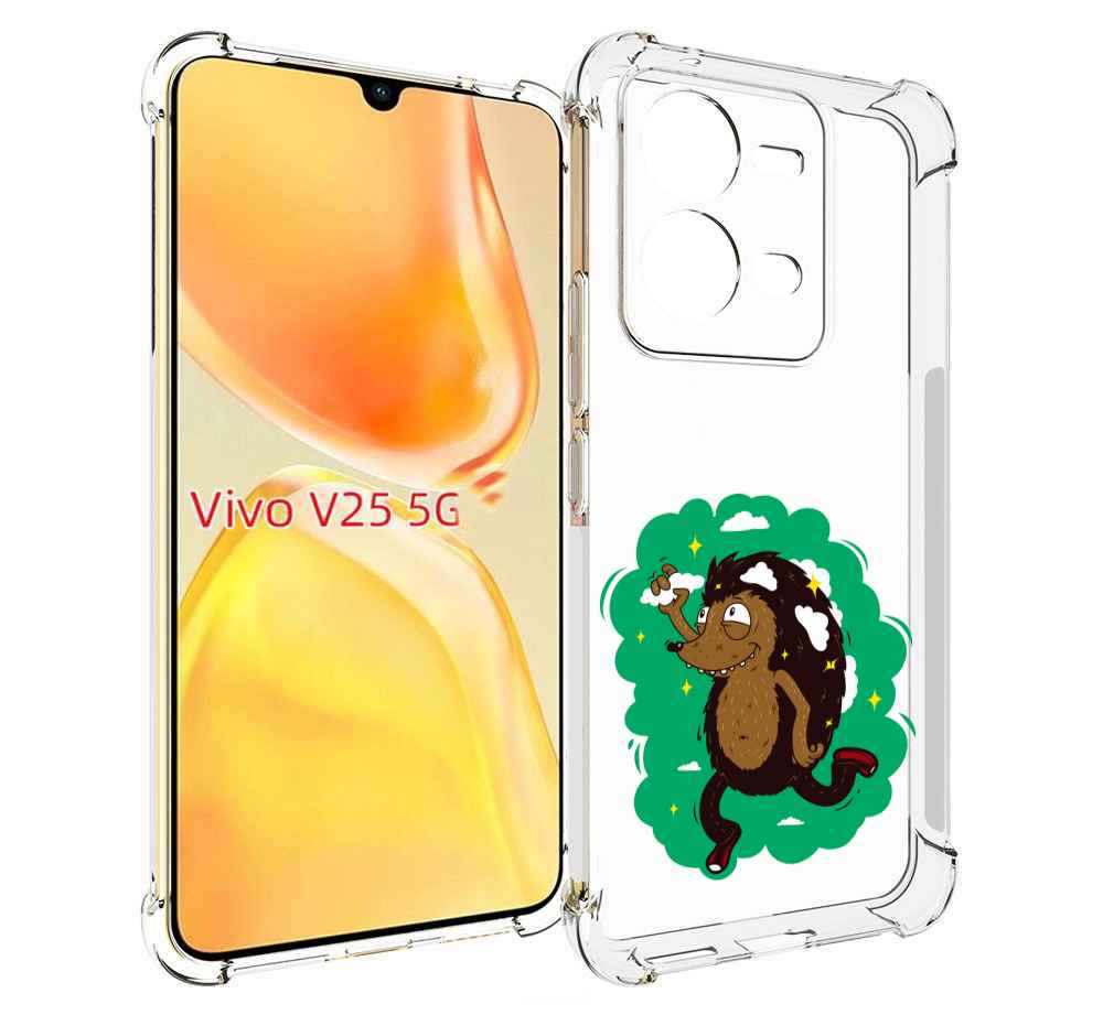 

Чехол MyPads Ежик в облаках для Vivo V25 5G / V25e, Прозрачный, Tocco