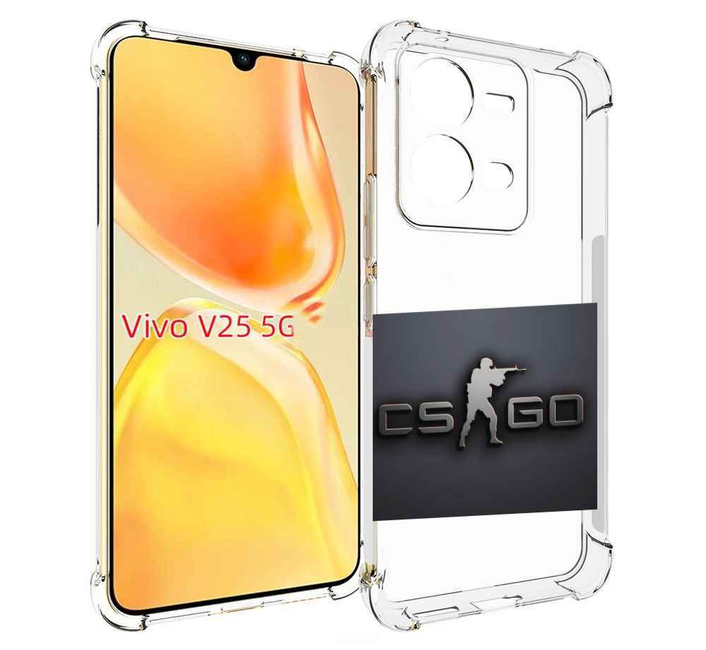 

Чехол MyPads CS go логотип мужской для Vivo V25 5G / V25e, Прозрачный, Tocco