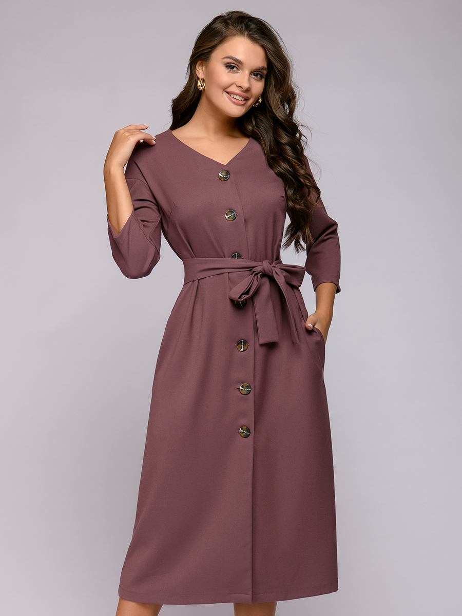 

Платье женское 1001dress 0122001-02230BR коричневое 54-56, 0122001-02230
